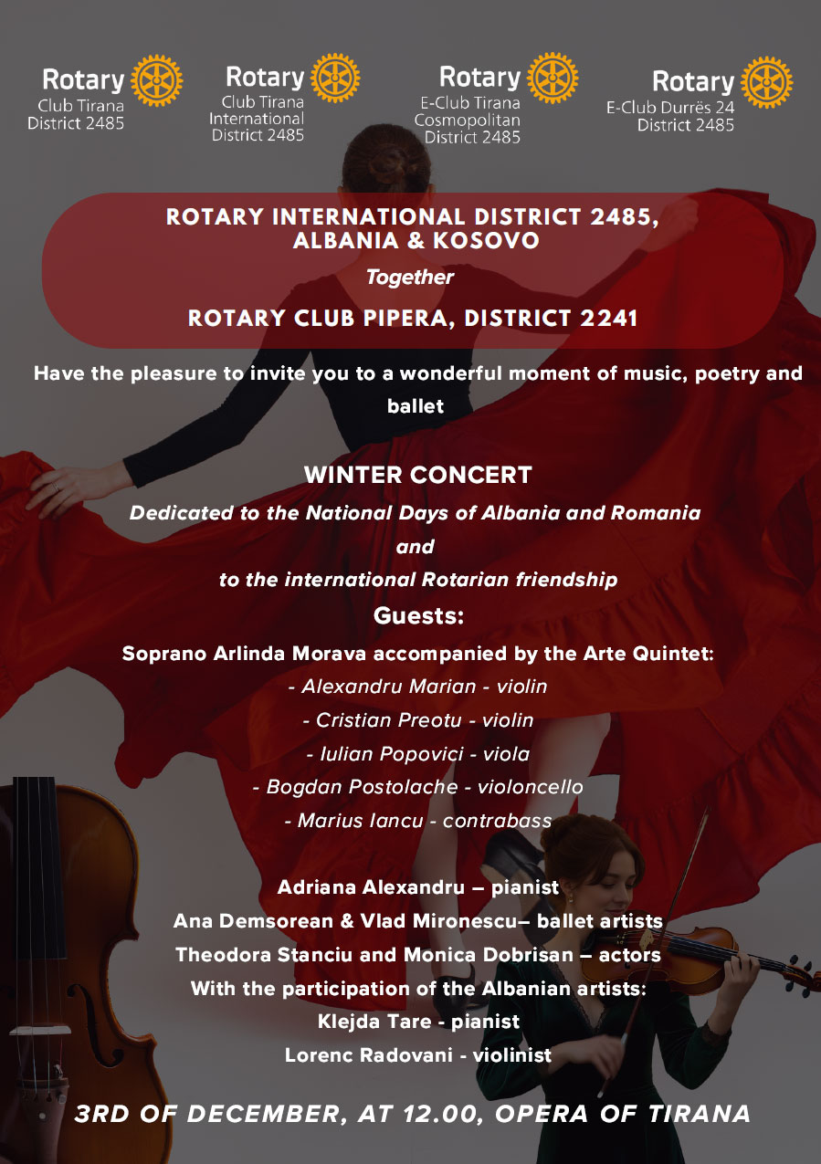 Koncert dimëror për Festat Kombëtare të Rumanisë dhe Shqipërisë